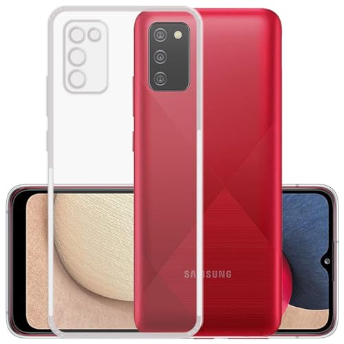 Image of Soft Flexible Silicone Back Cover Compatible with Samsung Galaxy M02s, Transparent Case