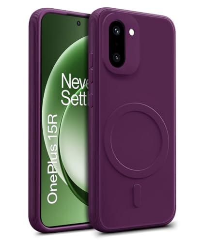 Image of WOW IMAGINE Back Case Cover for 1+ OnePlus 15R 5G | Soft Matte Silicone Case| Slim Fit & Shockproof | Camera Protection Bumper Cover (Purple)
