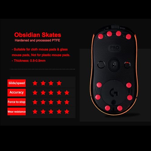 Image of X-Raypad Jade Speed Mouse Skates Series 2 sets (Obsidian)