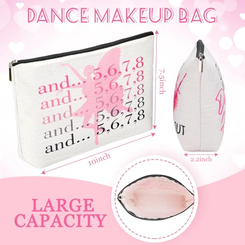 Silkfly HAA-SILKFLY-928 12 Pcs Dance Makeup Bag Christmas Ballet Dancer Cosmetic Bag Dance Lover Gift Portable Travel Dance Stuff Teacher Appreciation Dance Gifts Toiletry Zipper Pouch thumb #1