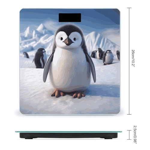 Báscula digital para baño con diseño pingüino Cute miniatura 2