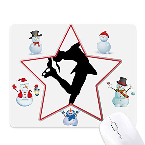 Tapis de souris bonhomme de neige Outline pour illuminer votre bureau cet hiver