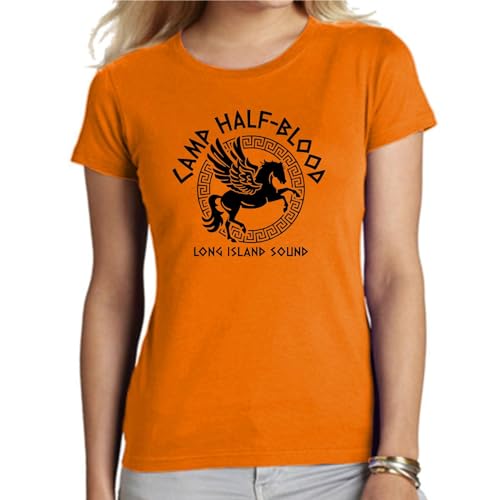the Fan Tee Camiseta de Mujer Percy J Dioses griegos Zeus Jupiter Ares Half Blood Camp 001 XL
