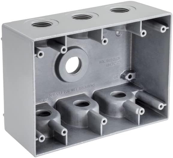 TOPAZ Triple Gang Weatherproof Boxes 7 Hole