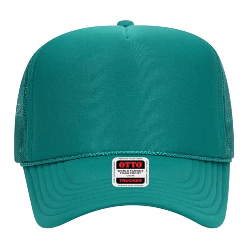 Image of OTTO Polyester Foam Front 5 Panel High Crown Mesh Back Trucker Hats in 97, Bulk, Wholesale