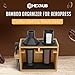 HEXNUB – Bamboo Organizer for AeroPress, Coffee Caddy Station Holds AeroPress Coffee Maker, Accessories, Filters, Cups, Stand includes Dripper Mats (Black)