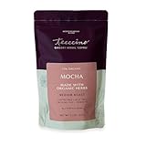 Teeccino Mocha Chicory Coffee Alternative, 1.1 Pound - Ground Herbal Coffee That’s Prebiotic, Caffeine-Free & Acid Free, Medium Roast