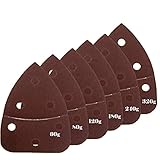 60X Mouse Detail Sander Sandpaper Sanding Paper Hook & Loop Assorted 60 80 120 180 240 320 grits 5.5
