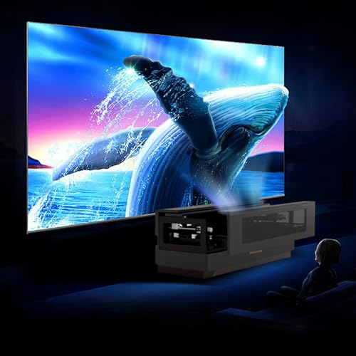 Julycode Hidden Motorized UST Projector Cabinet Compatible with 99% Ultra-Short Throw projectors, Smart Drawer Meets The Projection Distance of 88-150 inches and Protects The Laser TV.