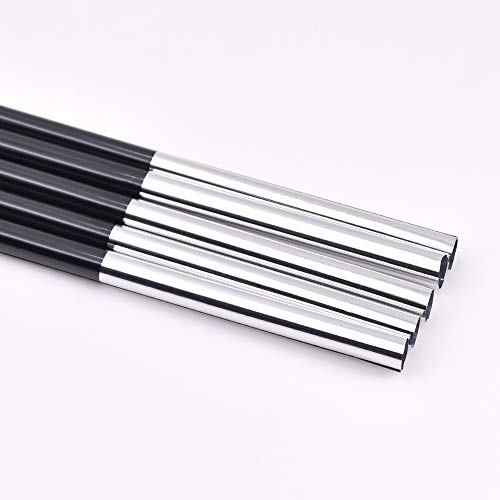 Doowops Appearing Mini Wand (50Cm/19-1/2In Length) 5 Pcs Appearing Cane Magic Tricks Empty Hand Appear Cane Magic Stage Street Party Accessories Comedy (Black) #TOP5