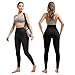 Sanpetix Sport Leggings Damen High Waist, Sporthose Damen Lang Mit Taschen Für Gym Yoga 2er Pack LXL Schwarz