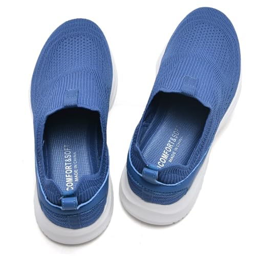 Image of TIOSEBON Women's Walking Tennis Shoes Knit Comfortable Slip on Breathable Mesh Lightweight Sneaker