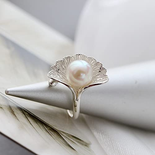 Bague ajustable femme avec perle naturelle de 10mm, le cadeau d'anniversaire idéal