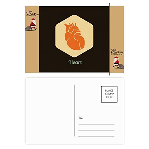 Cartes postales cœur Père Noël lot 20 correspondance hivernale et vœux créatifs