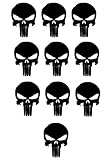 10 Evil Skull Head Heat Transfer Iron On Decals - Pick Color - Mini Skulls - Iron On Almost Anything - Premium Vinyl Washable and Durable - Heat Transfer Decals - Vinyl Decals - DIY Crafts