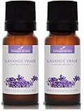 LAVANDE VRAIE BIO   10mL   Huile Essentielle de Qualité Premium   100% Pure, Naturelle, garantie ChromaCert®   Chémotypée & Intégrale (Lot de 2)