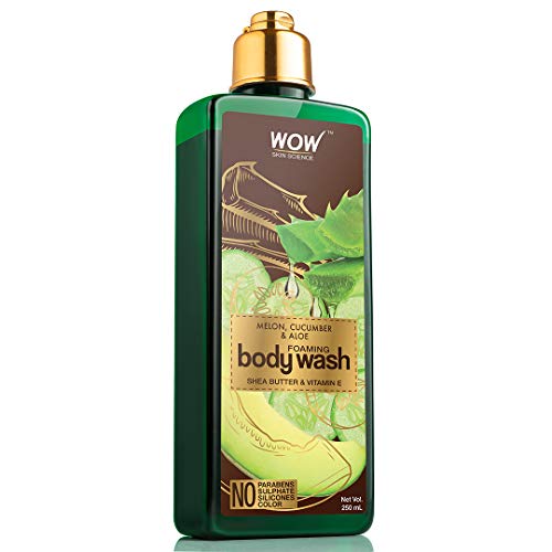 Image of WOW Skin Science Melon, Cucumber & Aloe Foaming Body Wash - No Parabens, Sulphate, Silicones & Color, 250 ml