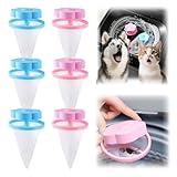 Pet Hair Remover for Laundry 2-in-1 - Reusable Dog Hair Remover for Washer & Dryer, Detachable Mesh Bag Stops Hair Clogging, Washing Machine pet Hair Catcher Buoyancy-Driven Movement (6 Pack)