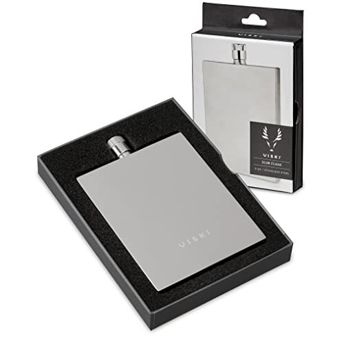 Viski Stainless Steel Slim Metal Flasks #TOP5