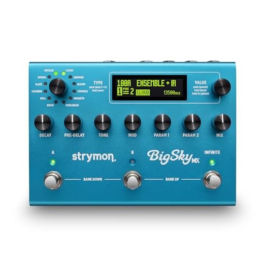Strymon BigSky MX Reverb Pedal de efectos de guitarra para guitarra eléctrica y acústica, sintetizadores, voz y teclados