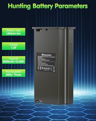 Image of New Reveal Lithium Battery Compatible with Reveal Cellular Trail Camera Ultra, Pro 3.0, X, X Pro, X Gen 2.0, X Gen 3.0, XB, SK，Upgraded 6000mAh with LED Meter & Solar Charging - 2 Pack