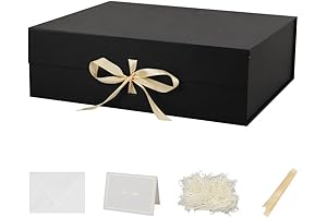 BoxSkivra Large Black Gift Boxes with Lids