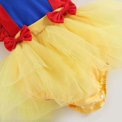 Disfraz de Cosplay Bebe Niña Blanco Nieve 2PC miniatura 5