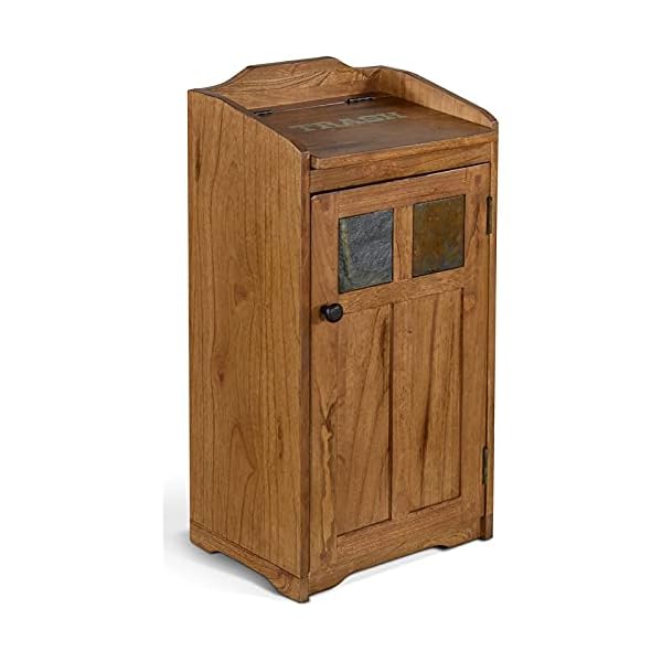 Pemberly Row 16" Farmhouse Wood Trash Box in Rustic Oak Pemberly Row 16" Farmhouse Wood Trash Box in Rustic Oak