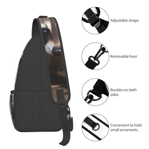 Bolso Cruzado Cub Raccoon para Hombre y Mujer miniatura 5