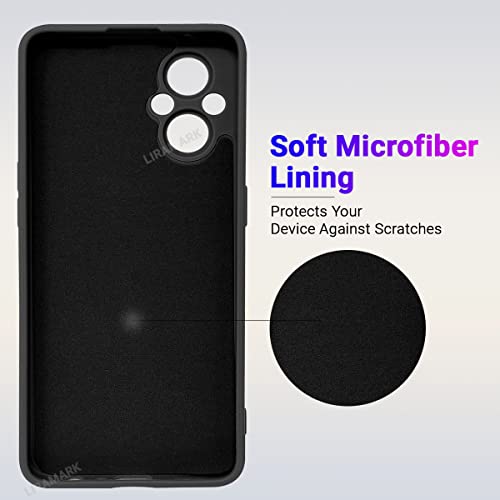 Image of LIRAMARK Silicone Soft Back Cover Case for Oppo F21 Pro 5G & Oppo F21s Pro 5G (Silicone Black)