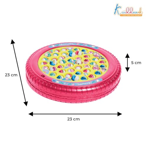 Image of Hasbro Peppa Pig Musical Fishing Board Game - Rotating Pond with 45 Fishes & 4 Poles - Educational Pink Magnetic Toy for Kids 3+ Years - Interactive Fast-Action Game for 1-4 Players