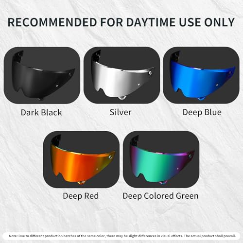 Image of PSLER Shatterproof Motorcycle Helmet Visor for Atlas 3.0 4.0,Color Green | Impact-Resistant ,UV400 Protection, Motorcycle Tinted Face Shield for Atlas 3.0 4.0,Visor Replacement