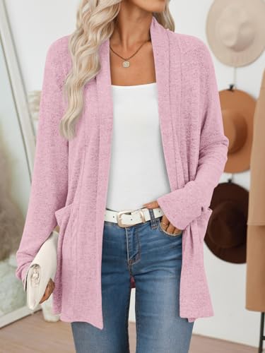 Image of LILLUSORY Cardigan Sweaters for Women Lightweight Cardigans Fall Outfits | Open Front Long Cardigan with Pockets, Business Casual Outfits, Airport Travel Outfits, Teacher Outfits, 2026 Fall Fashion