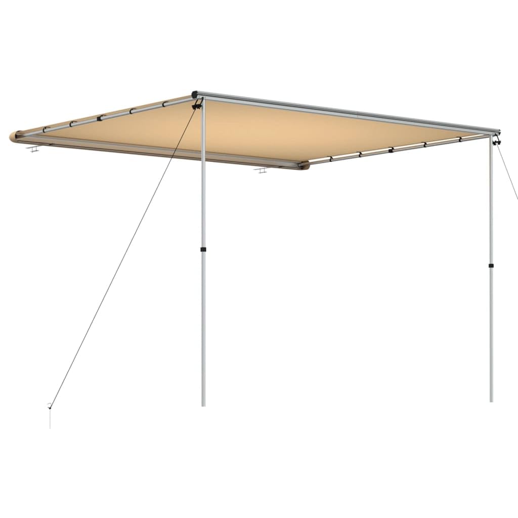 Wohnwagen-Markise 3x3x2,15 m Beige, Robuste Wohnmobil-Markise mit Aluminiumgestänge, Sonnendach und Schattenspender für Camping, Autoreisen und Outdoor-Feste