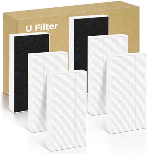 Image of 6 PACK U Filter Replacement Compatible with Honeywell HHT270, HHT290 | Compatible with Febreze FRF102B, True HEPA High-Efficiency Activated Carbon Filter for Home Large Room