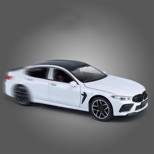 Image of 1:24 B-m-w MH8 800 Diecast Metal Pull Back Car with 6 Openable Doors with Sound and Light Toy Decoration car Best Gift Toys for Kids (1:24 B-m-w MH8 800 - White)