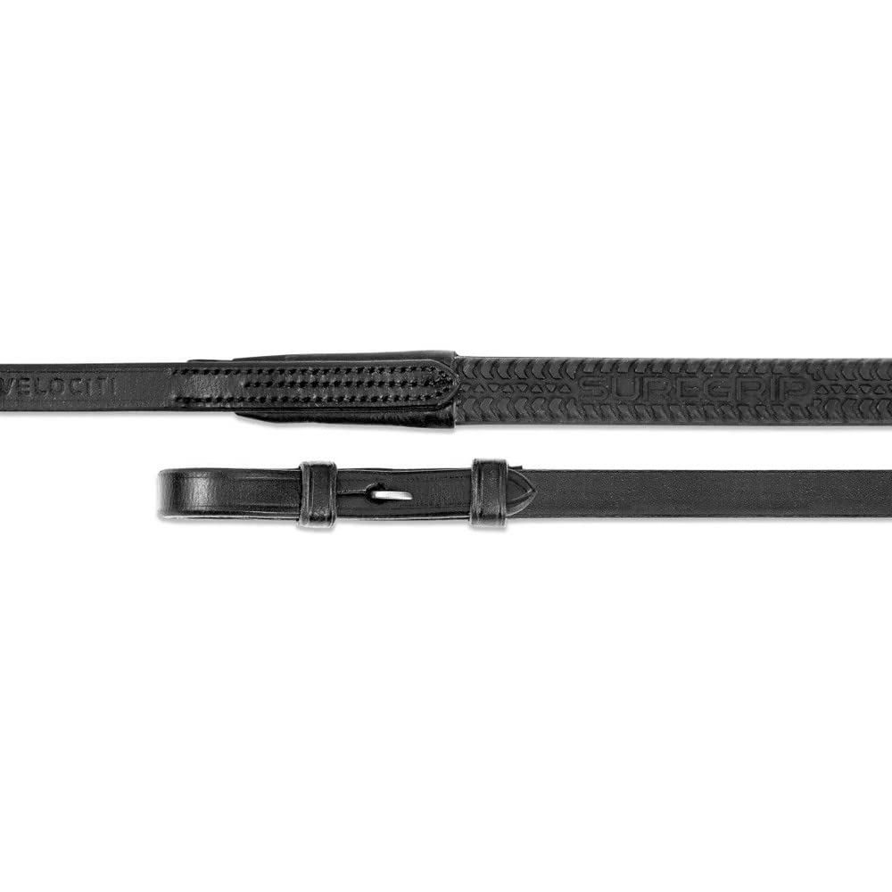Shires Velociti Gara Tyre Grip Reins (54" x 5/8", Black)