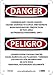 ESD28A National Marker Danger Sign -PELIGRO Cadmium , 10 Inches x 7 Inches, 040 ALUM