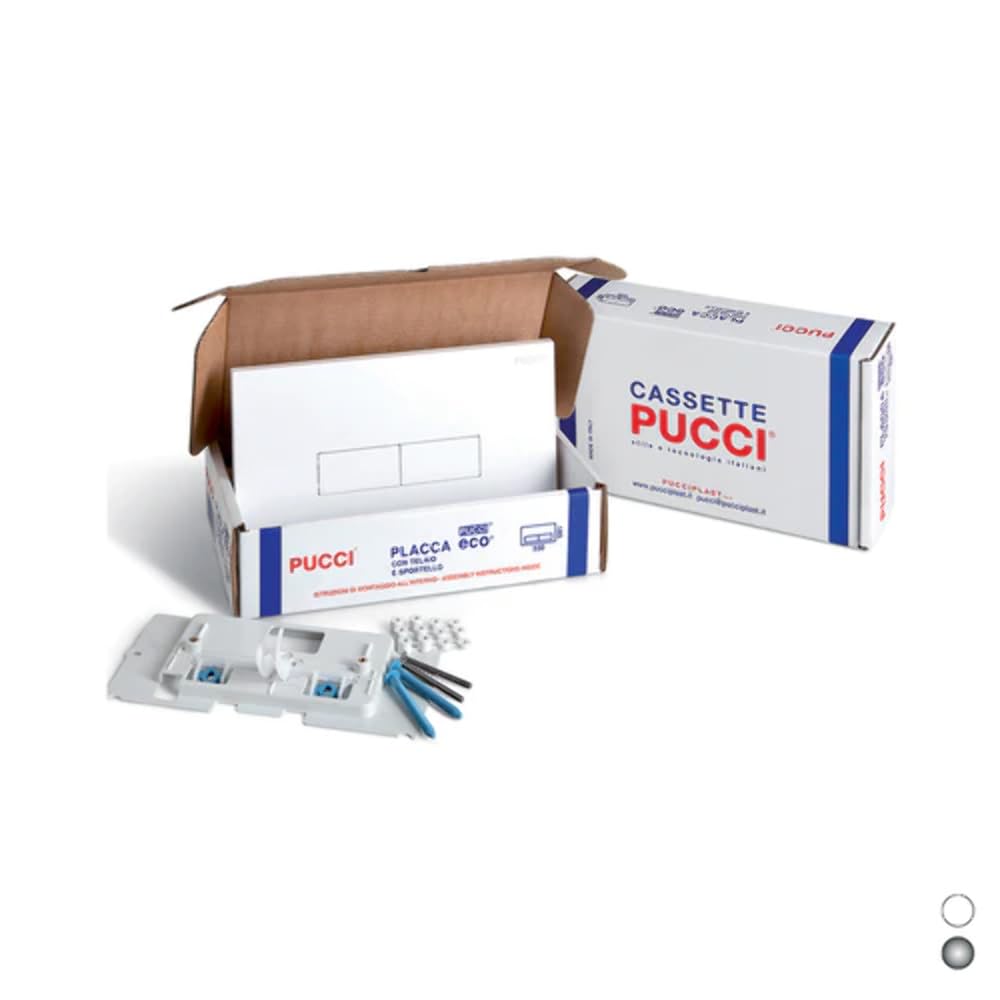 Placca Pucci 9560 Per Cassette Incasso Eco Vecchio Modello Doppio Tasto - Foto 9