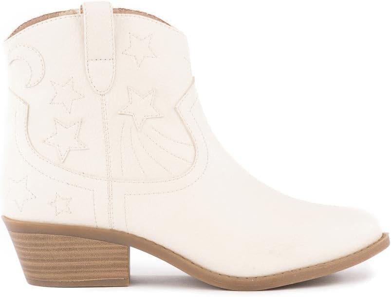BC Footwear Women's COWPOKE Ankle Boot, Off White, 9