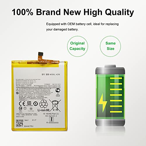 Image of New KZ50 Battery Replacement for Moto G Power 2020 / G8 Power(XT2041DL), with Instruction Manual & Repair Toolkit