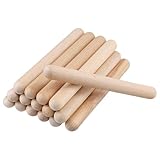 CHIHEUNG 16 Stücke 20cm Klangstäbe aus Holz Rhythmusstöcke Set für Musikunterricht, Bands und Schulen
