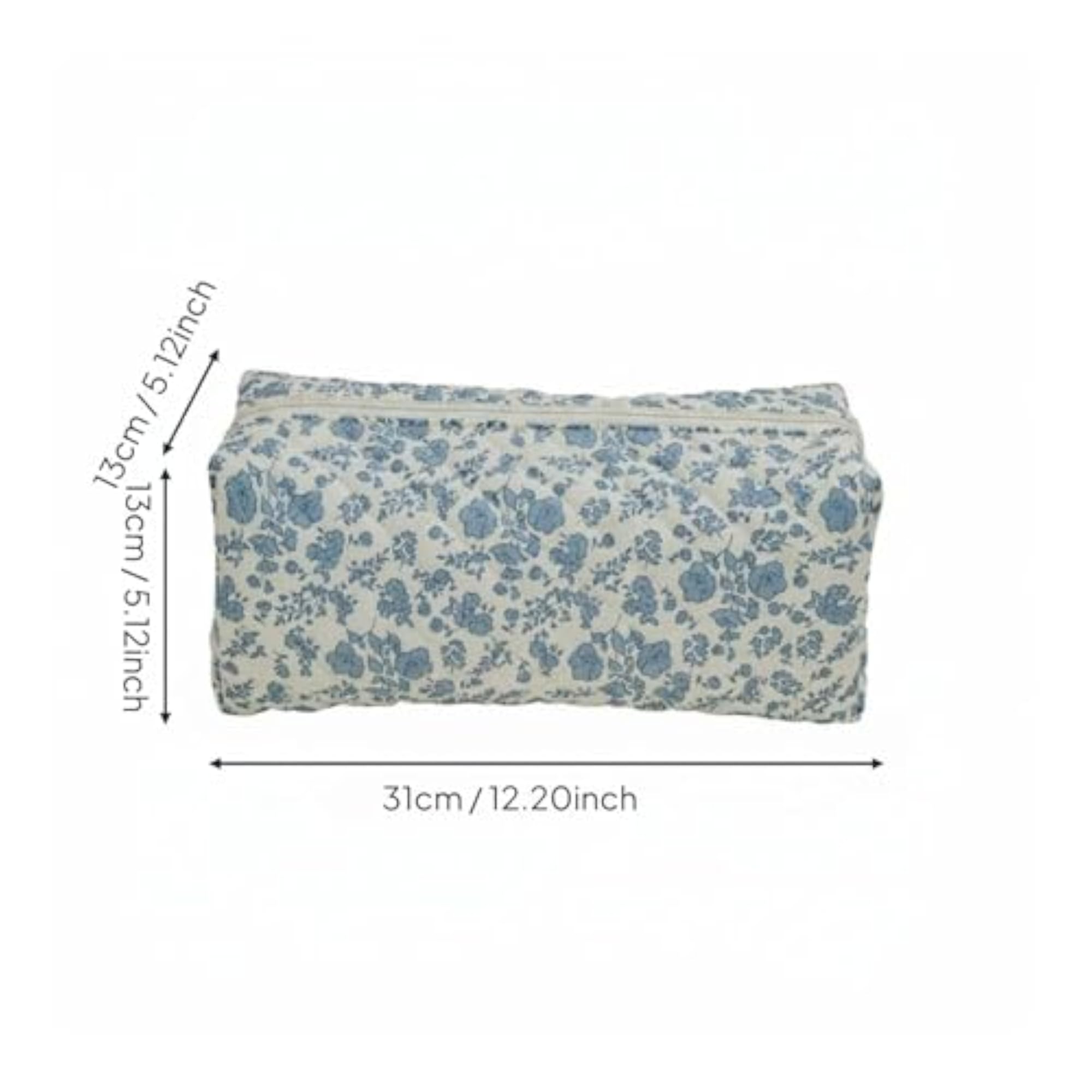 Women's Large Capacity Floral Makeup Pouch with Compartments
