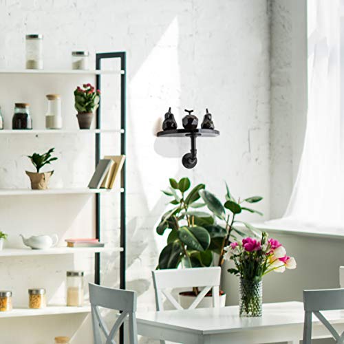 Clarke`s Decor Floating Shelves For Wall - Hanging Shelves Set Of 2. Wall Mounted Shelves With Industrial Pipes. Rustic Wood Shelves For Bedroom, Living Room, Bathroom Or Small Wooden Display Shelf #TOP6