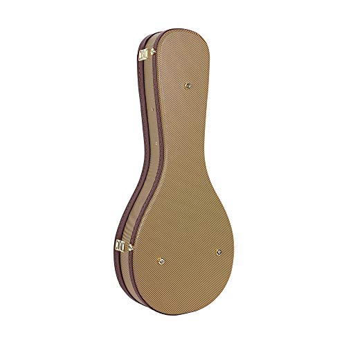 Image of Crossrock Deluxe Wood Hard Case for A-style Mandolin, Tweed(CRW600MATW)