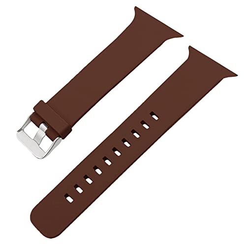 Image of ACM Watch Strap Slide 42mm 44mm 45mm 46mm 49mm Silicone Belt Compatible with Boat Wave Elevate Smartwatch Classic Casual Band Brown