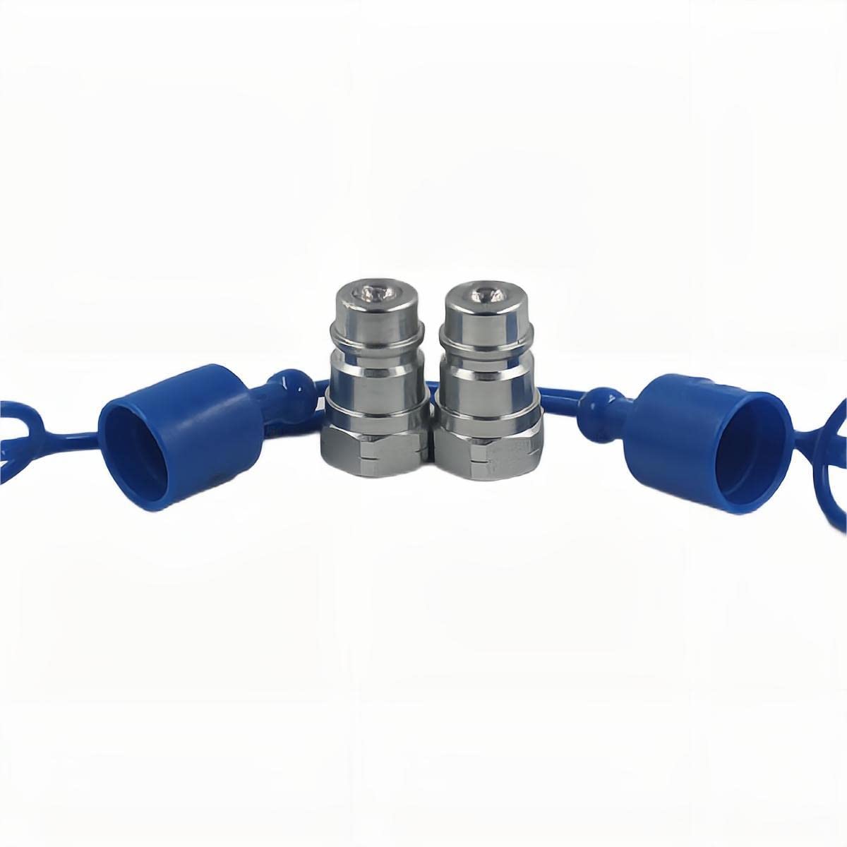 2-PCS 1/2" Ag Ball Valve Hydraulic Quick Connect Male Coupler Nipple Tractor Coupling 1/2" NPT NS12 NPT M/F