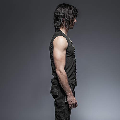 DEVIL SHACKLES Chaleco para hombre ropa de abrigo ligera sin mangas ajustable 4