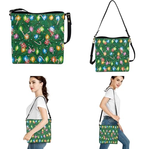 Image of HUGS IDEA Leather Purses and Handbag for Women Bucket Bag with Wrist Wallet 2 Packs