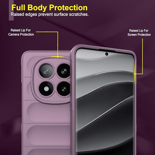 Image of amazon basics Back Case Cover for Mi Redmi Note 14 Pro Plus 5G | Compatible for Mi Redmi Note 14 Pro Plus 5G Back Case Cover | Liquid Silicon Magic Case with Camera Protection | Lavender